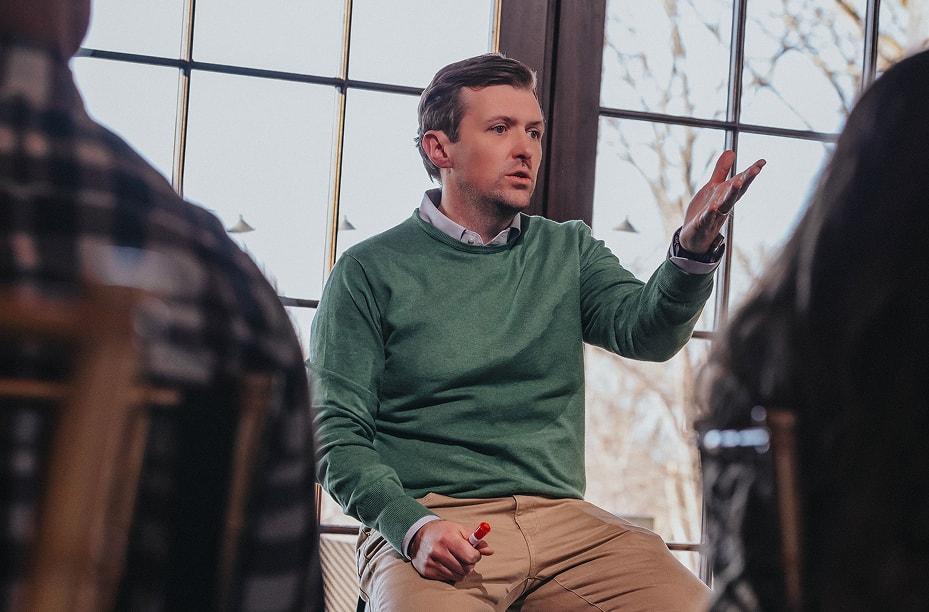 Wes Gay Presenting to an audience